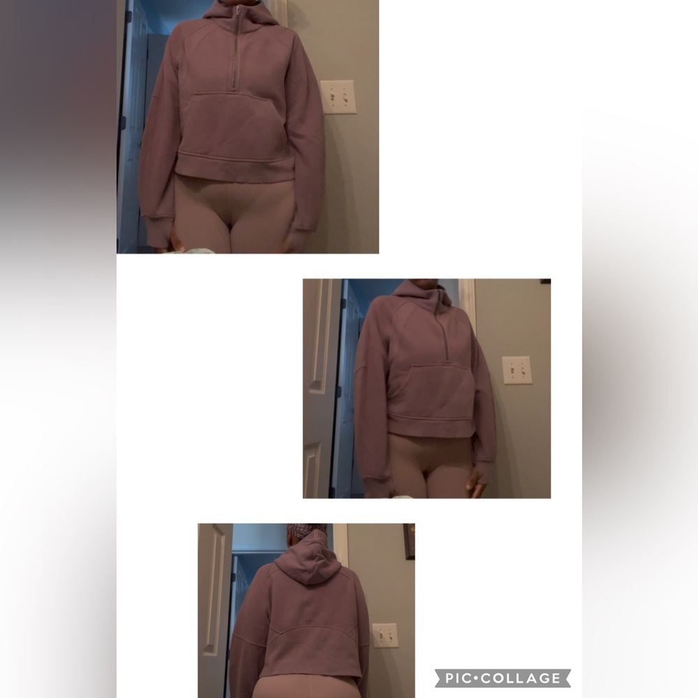 🍋 VGUC Lululemon Scuba Oversized 1/2 Zip Hoodie - Dusky Lavender - Sz M/L